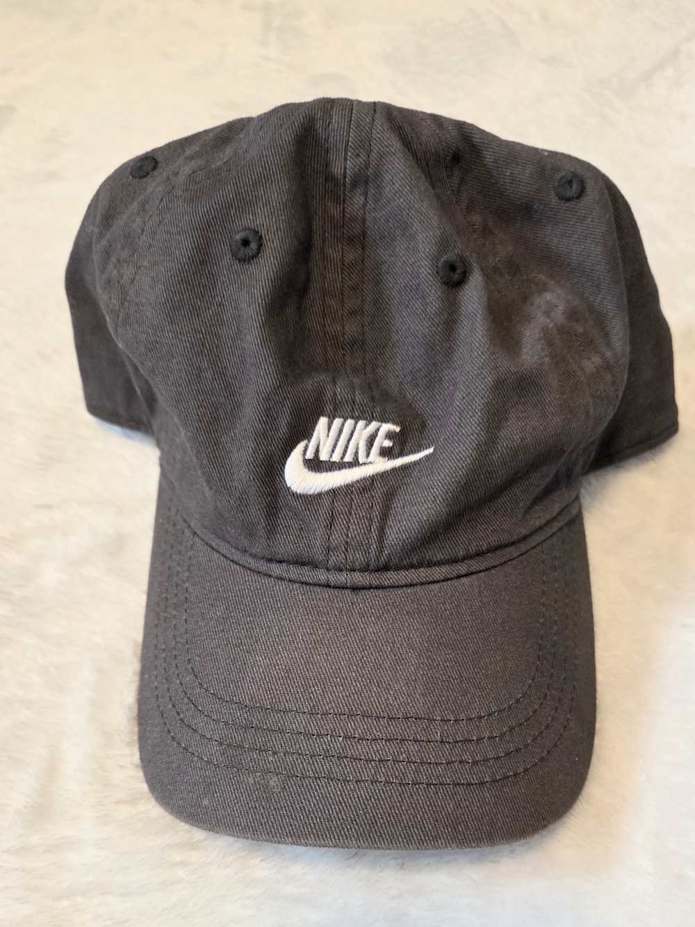 Nike Grey Hat with White Swoosh Toddler Size